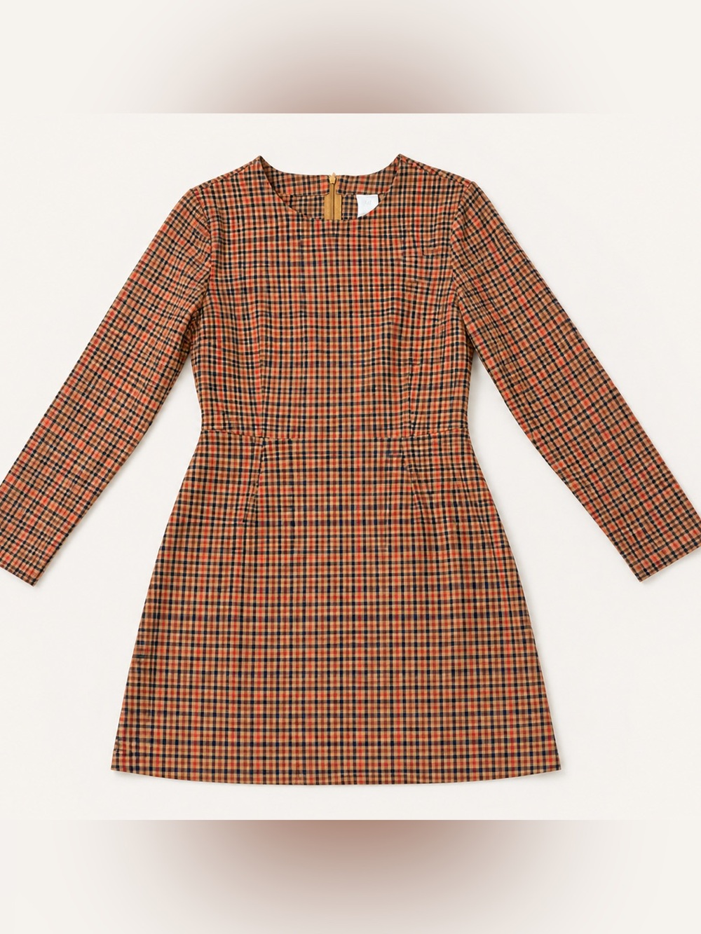 H&M Plaid Long Sleeve Dress Size 10 - Picture 1 of 5